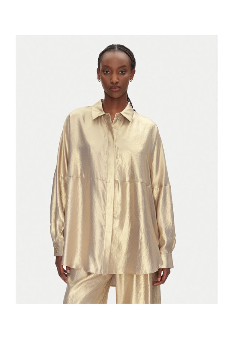 Camasa dama 53-7016 - Poliester - Auriu - Auriu