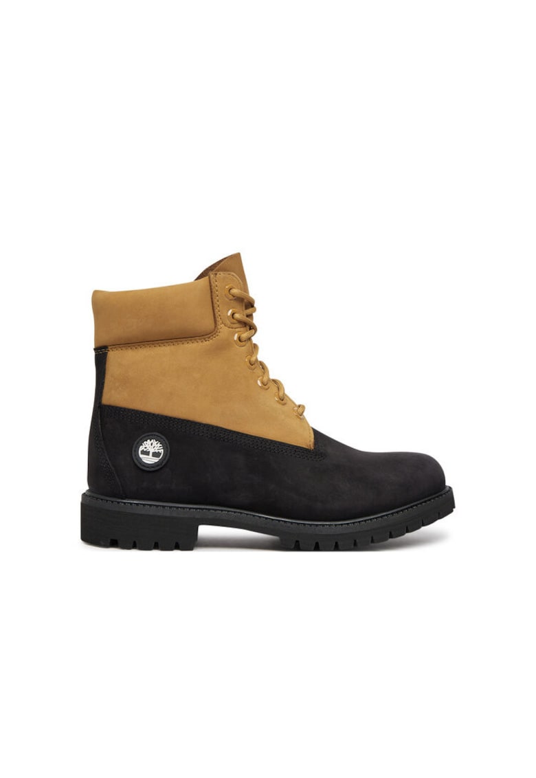 Bocanci de drumetie barbati TB0A2P6WEMJ1 - Piele naturala - Negru/Galben