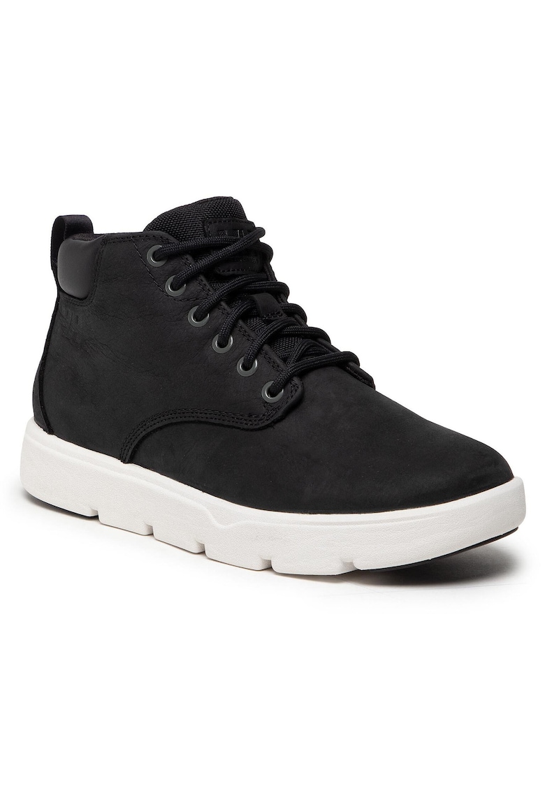 Bocanci trekking barbati 11738 - Piele naturala - Negru - Negru