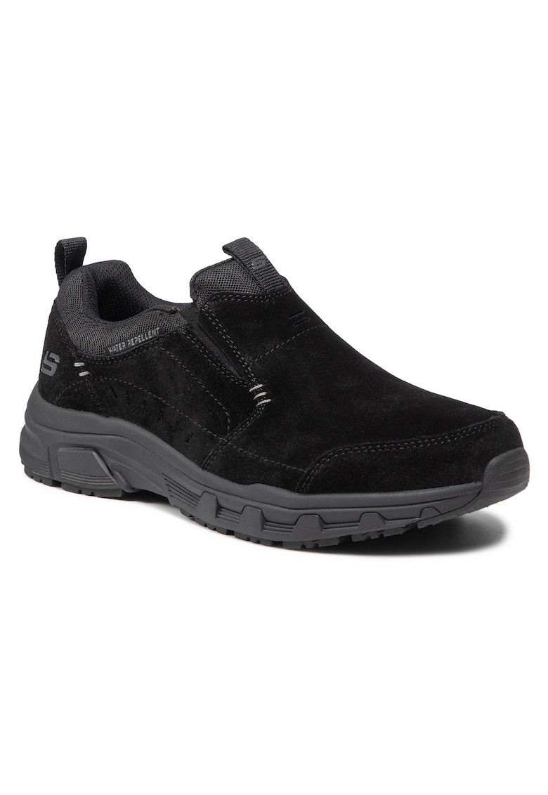 Bocanci trekking barbati 237282 - Piele naturala - Negru