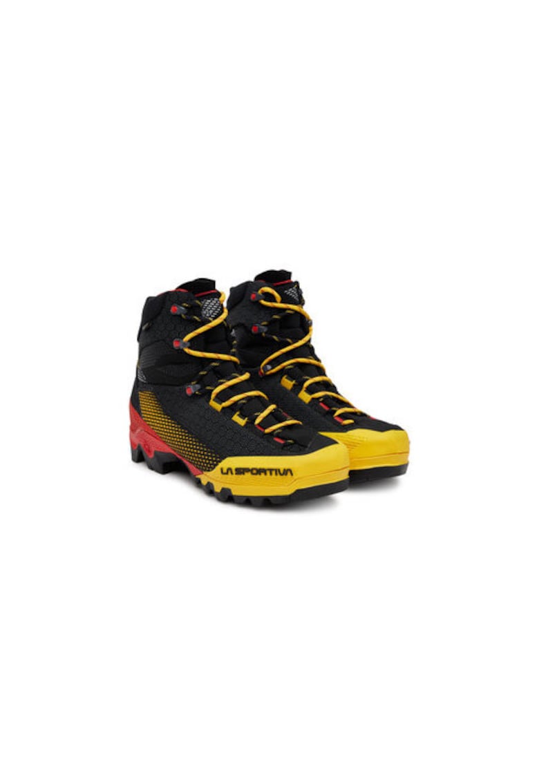 Pantofi trekking pentru barbati -  305159328 - textil - negru/galben