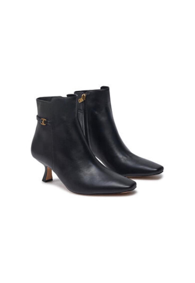 Botine dama CU234 - Piele naturala - Negru - Negru