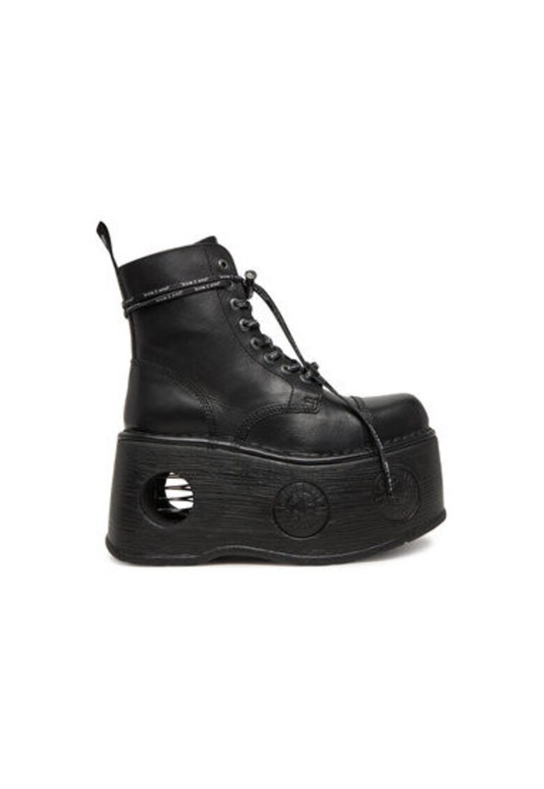 Botine dama M-MILI083CCT-C18 - Piele naturala - Negru - Negru