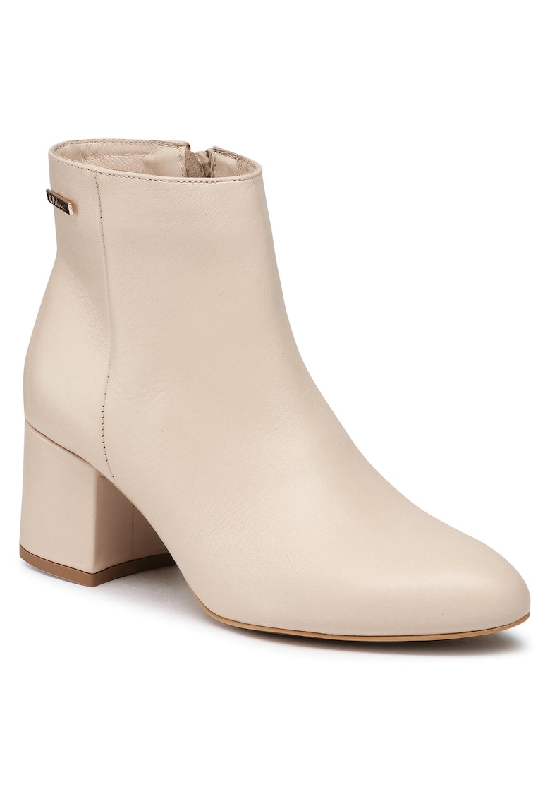 Botine dama 882 - Piele naturala - Bej Botine dama 882 - Piele naturala - Bej