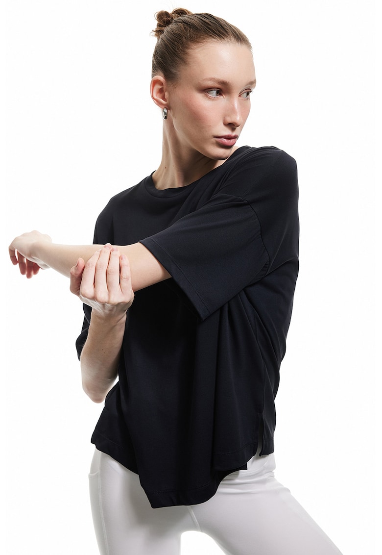 Tricou lejer din amestec de modal - Negru