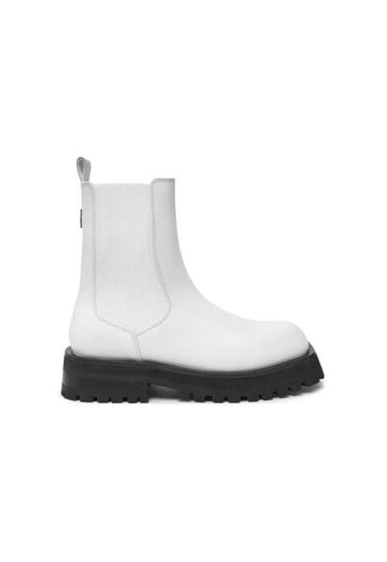 Botine dama  K3471540 - Piele naturala - 37 EU - Alb/Negru