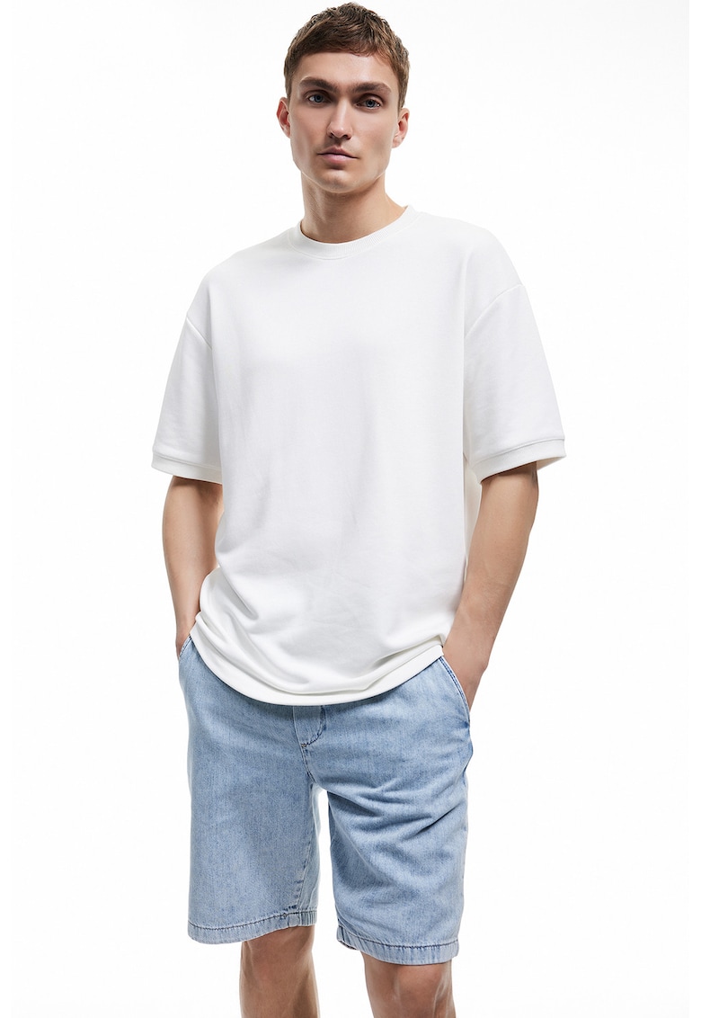 Bermude din denim cu talie ajustabila