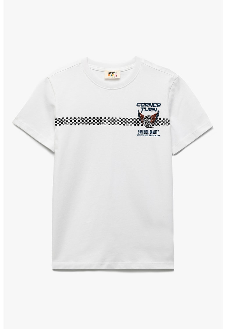 Tricou cu decolteu rotund si imprimeu