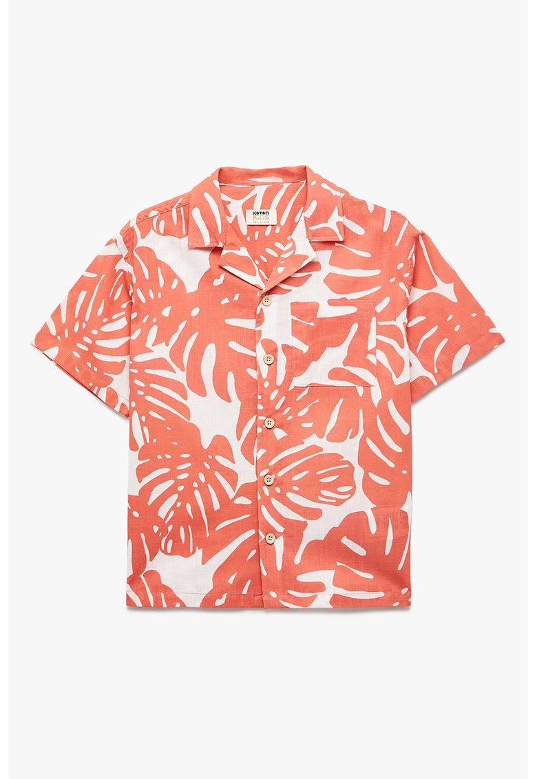 Camasa cu maneci scurte si model tropical Camasa cu maneci scurte si model tropical