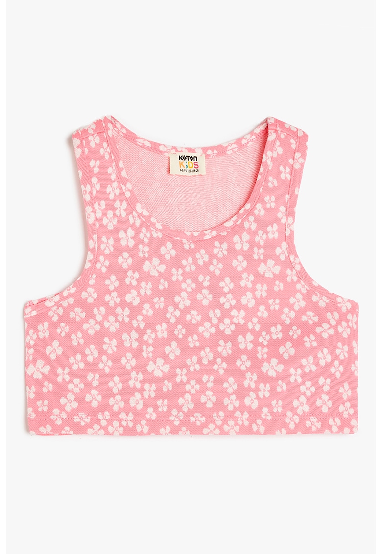 Top crop cu model floral