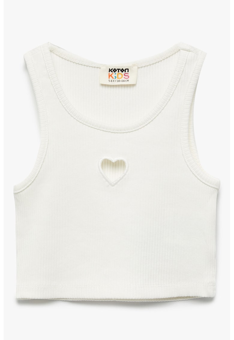 Top striat cu decupaj pe partea din fata