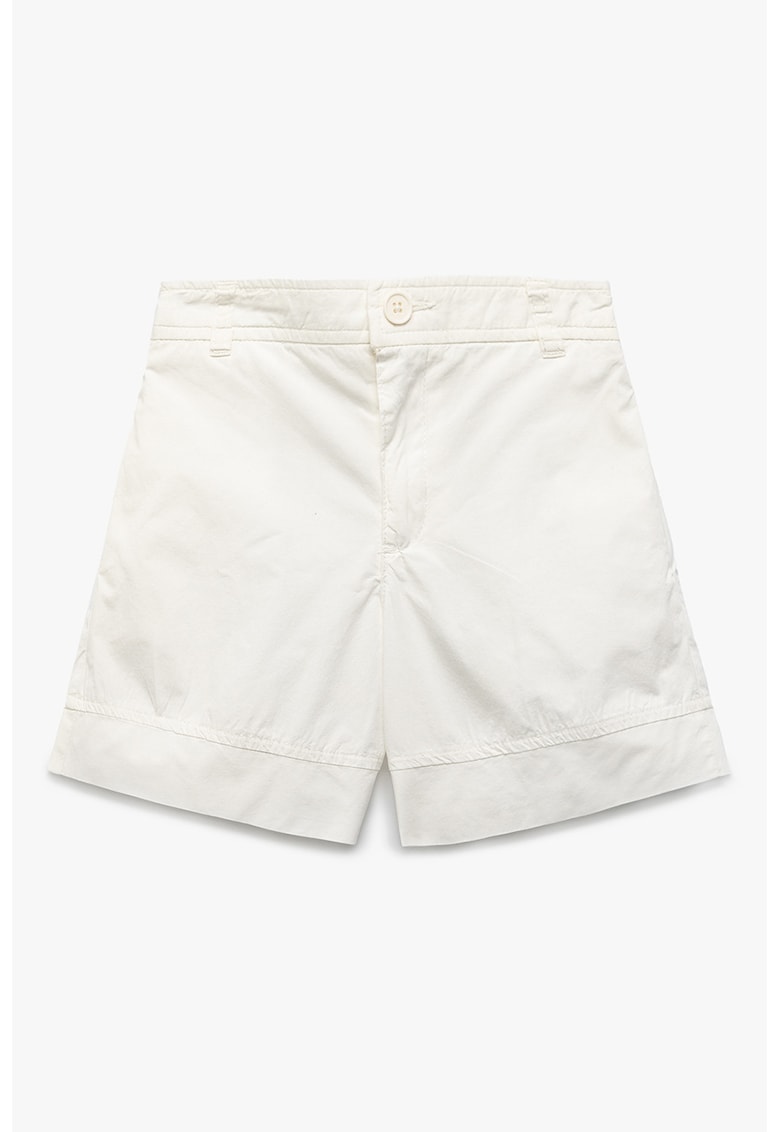 Pantaloni scurti cu talie medie - Alb