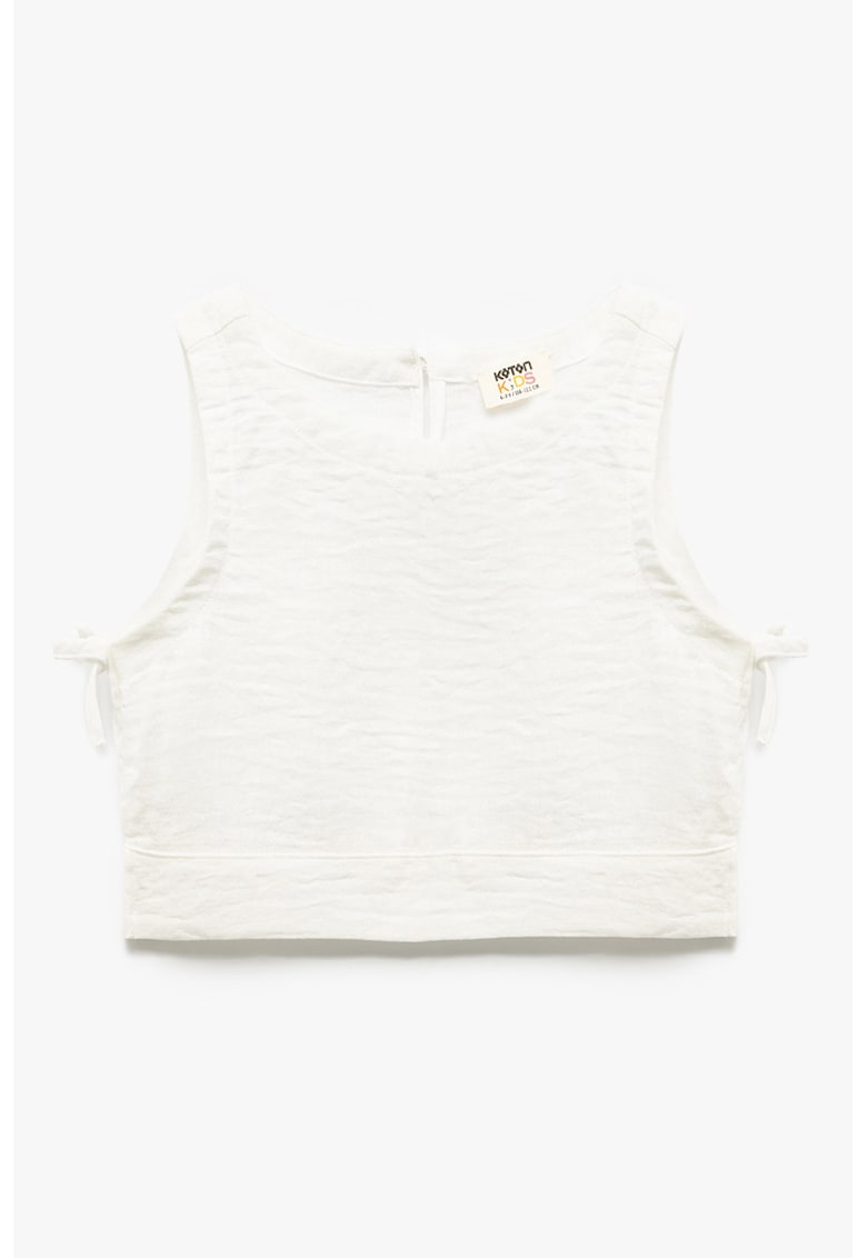 Bluza crop cu decolteu rotund