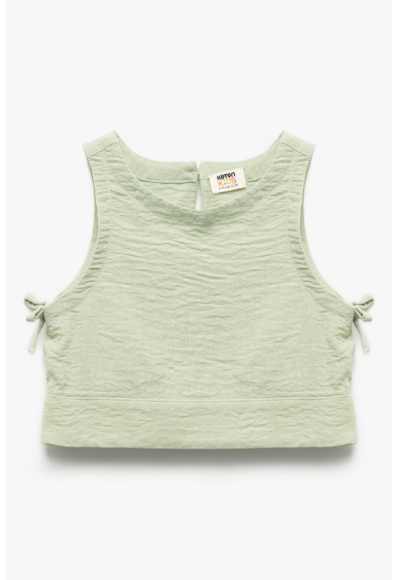 Bluza crop cu decolteu rotund