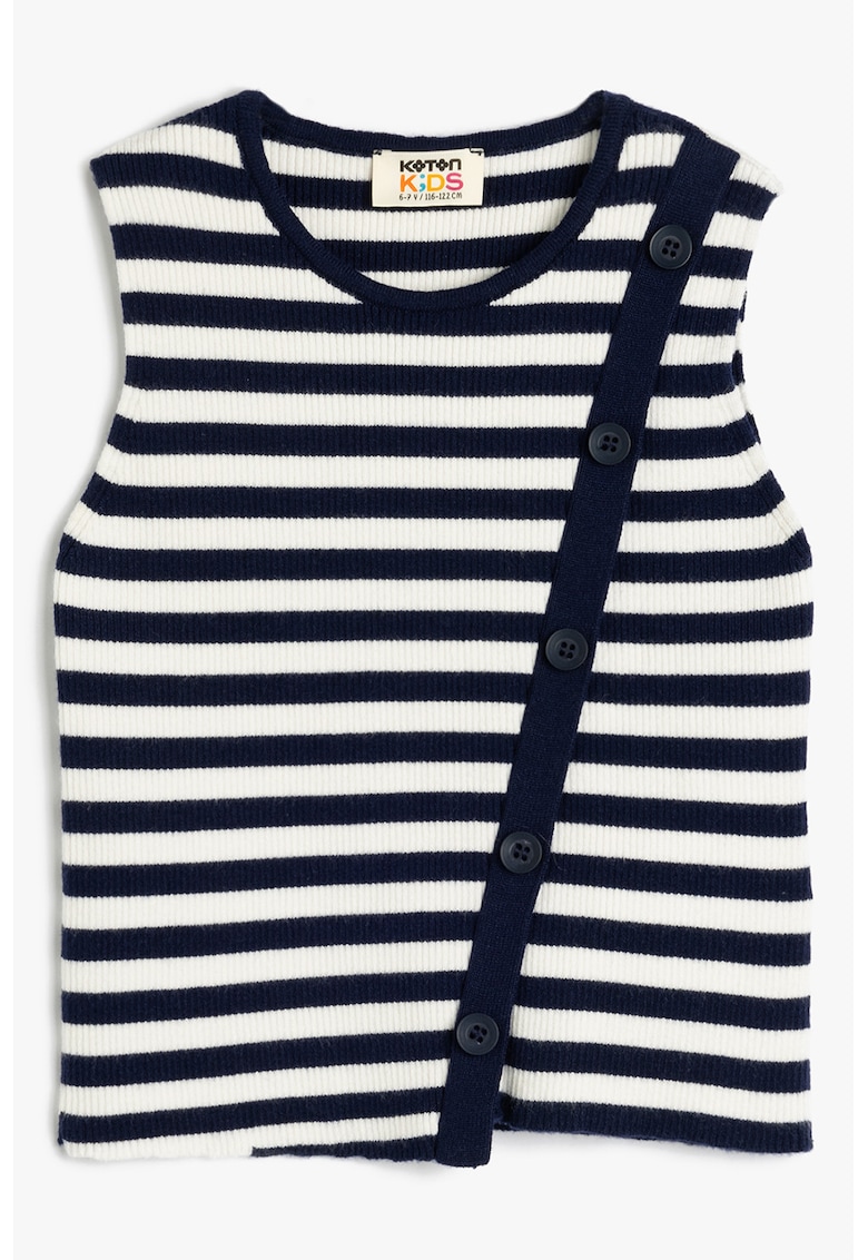 Vesta in dungi cu nasturi decorativi