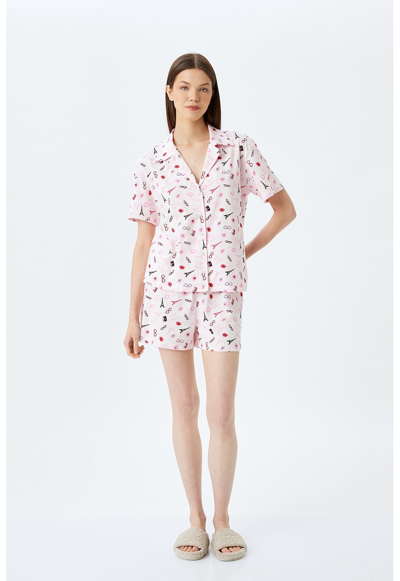 Pijama scurta de bumbac Paris