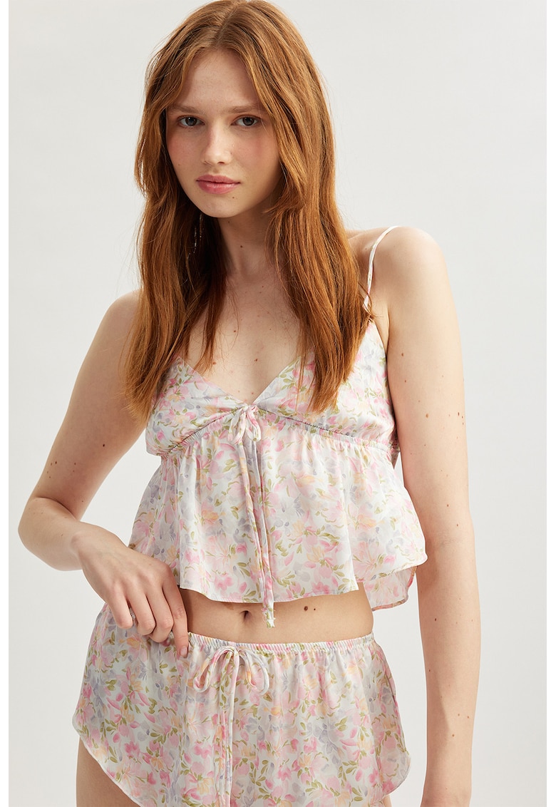 Top de pijama cu model floral