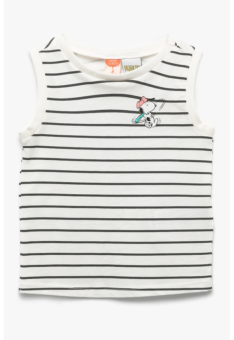 Tricou regular-fit cu dungi - Gri/Crem