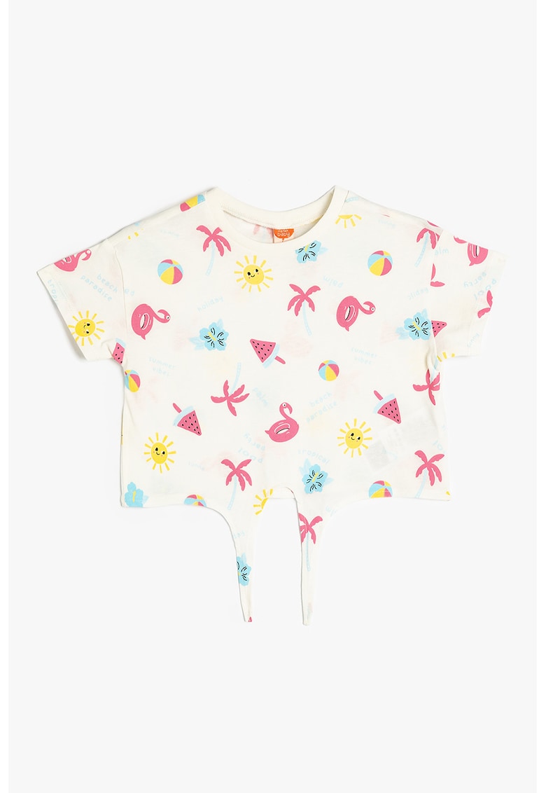 Tricou cu detaliu nod si model