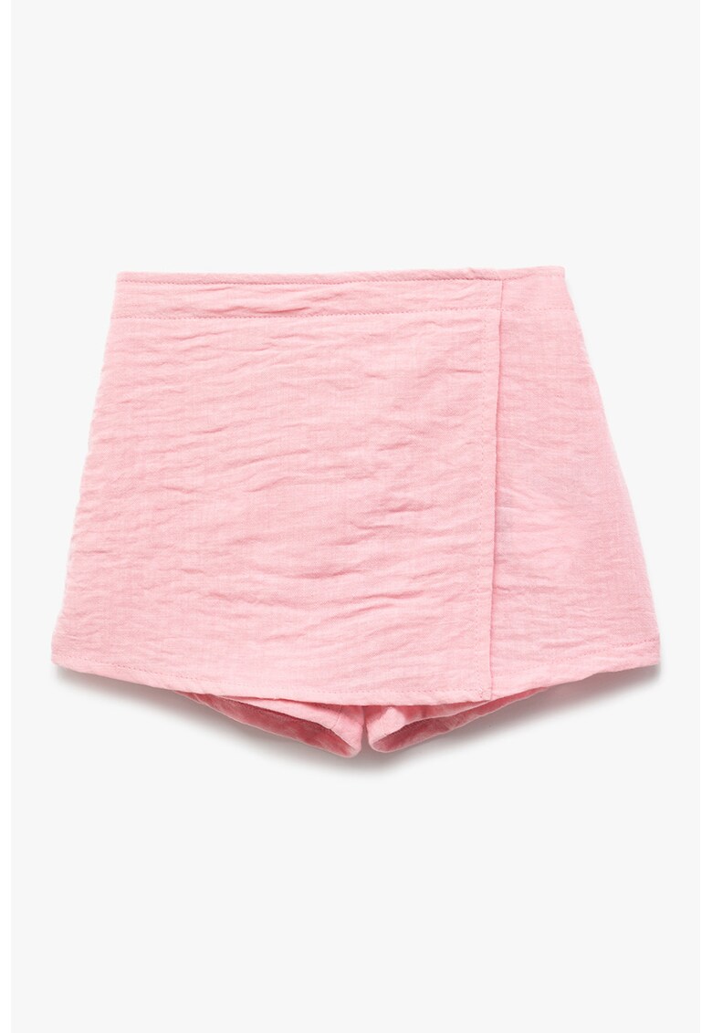 Fusta-pantalon cu talie elastica pe partea din spate - Roz
