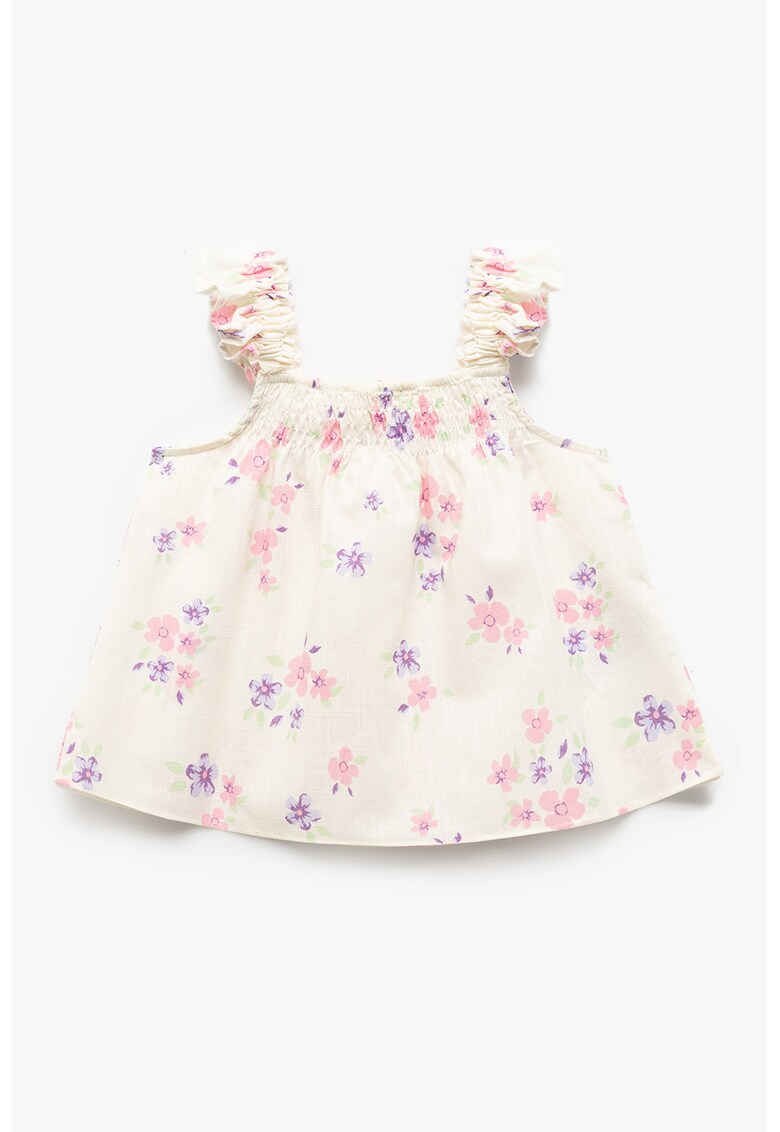 Top din bumbac cu model floral Top din bumbac cu model floral