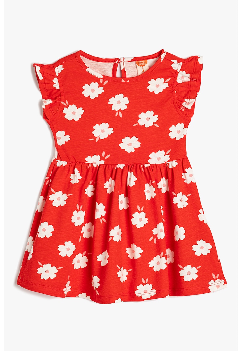 Rochie cu fronseuri si model floral