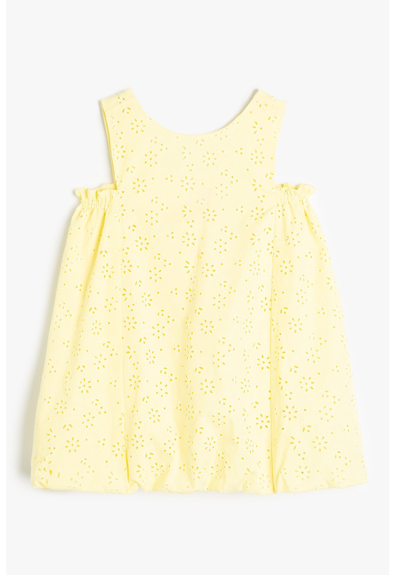 Rochie cu decupaje pe umeri si broderie