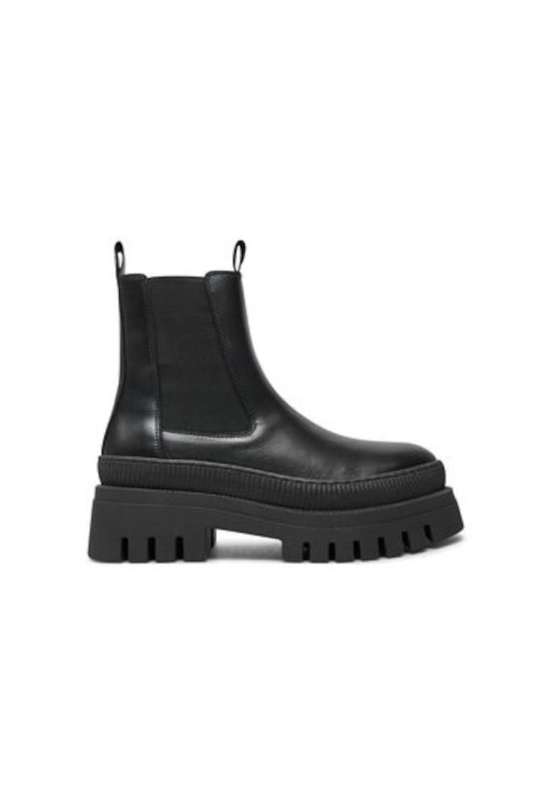 Botine dama 1-25494-41 - Piele naturala - 41 EU - Negru