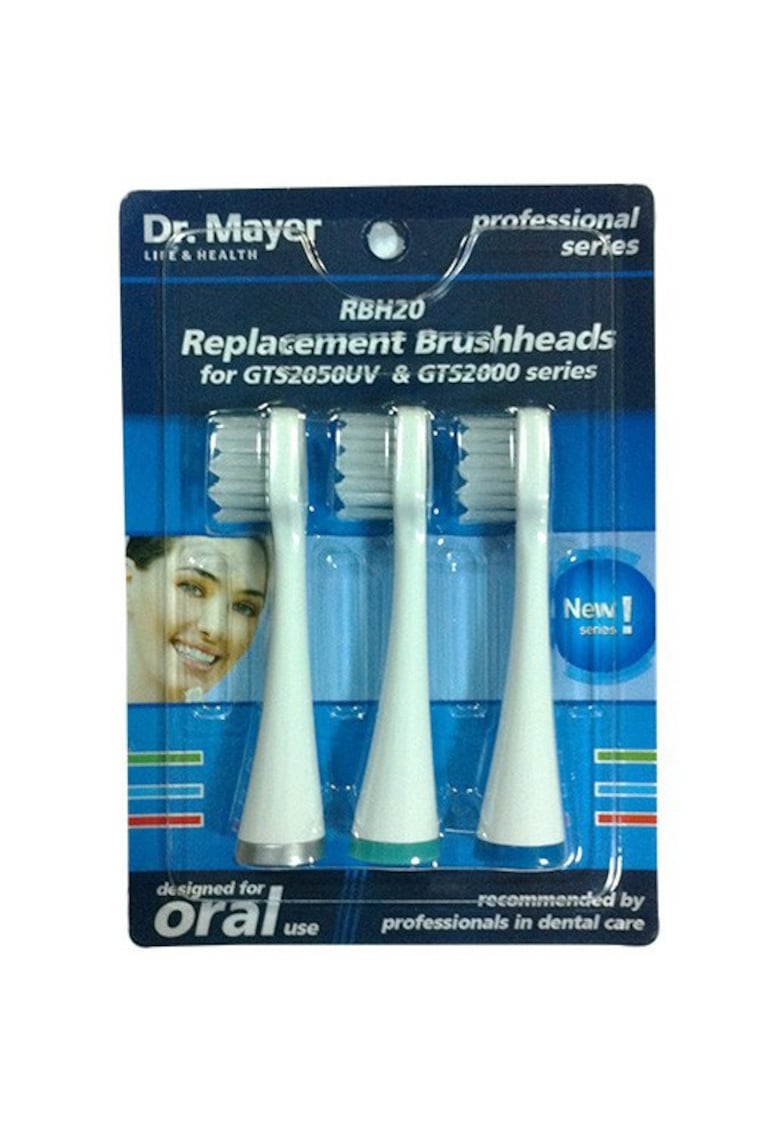 Set 3 Capete pentru periuta de dinti electrica Dr. Mayer GTS2000 -GTS2050UV