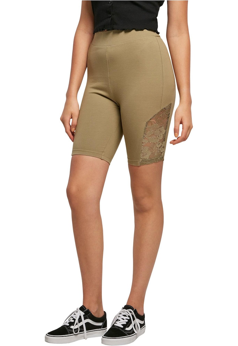 Colanti cu talie inalta si insertii de dantela