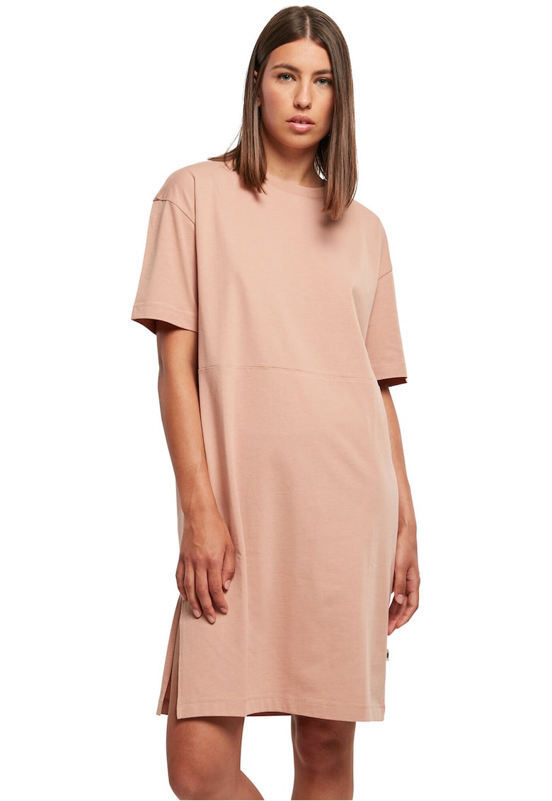 Urban Classics Rochie supradimensionata de bumbac organic - Roz somon
