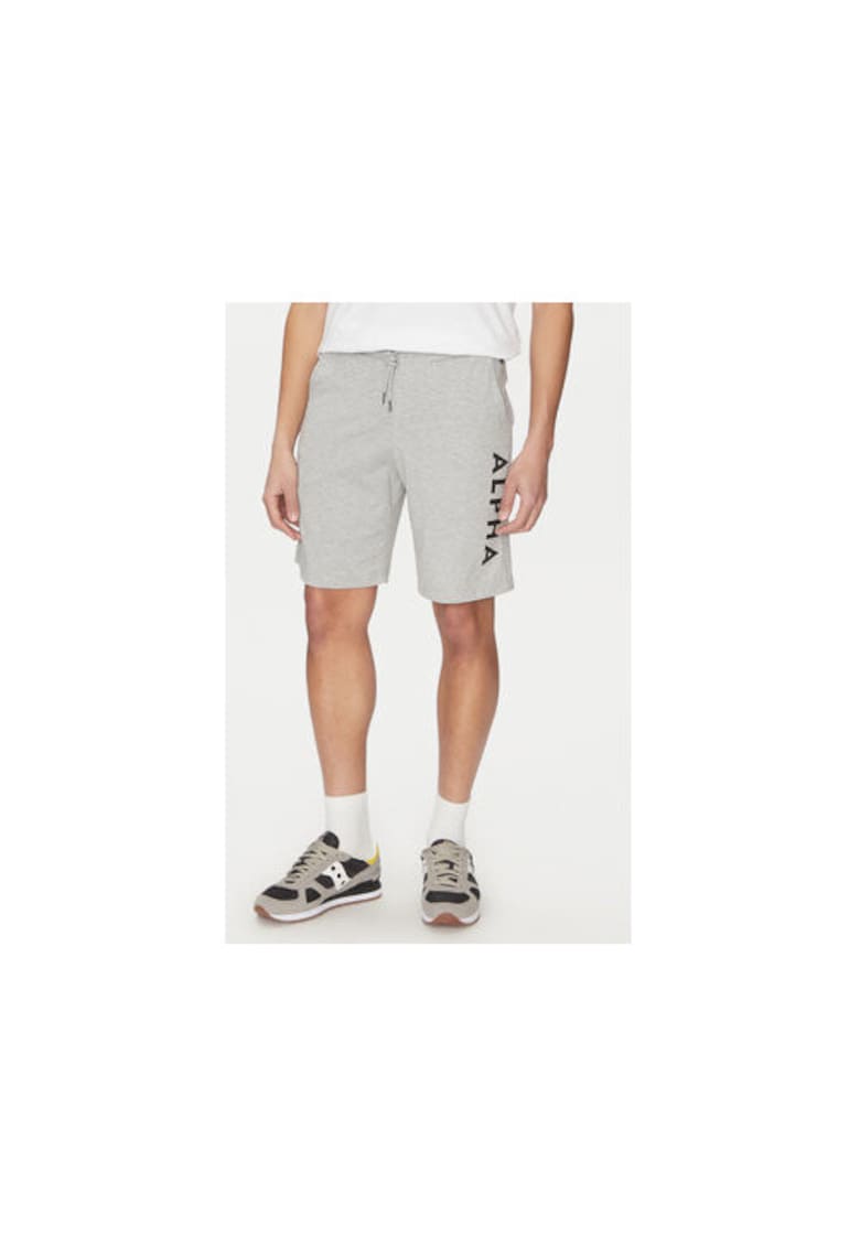 Pantaloni scurti sport barbati 116366 - Bumbac - Gri - Gri