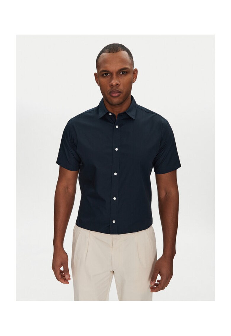 Camasa barbati Jack Jones - 12195062 - Bumbac/Poliester - Bleumarin - Bleumarin
