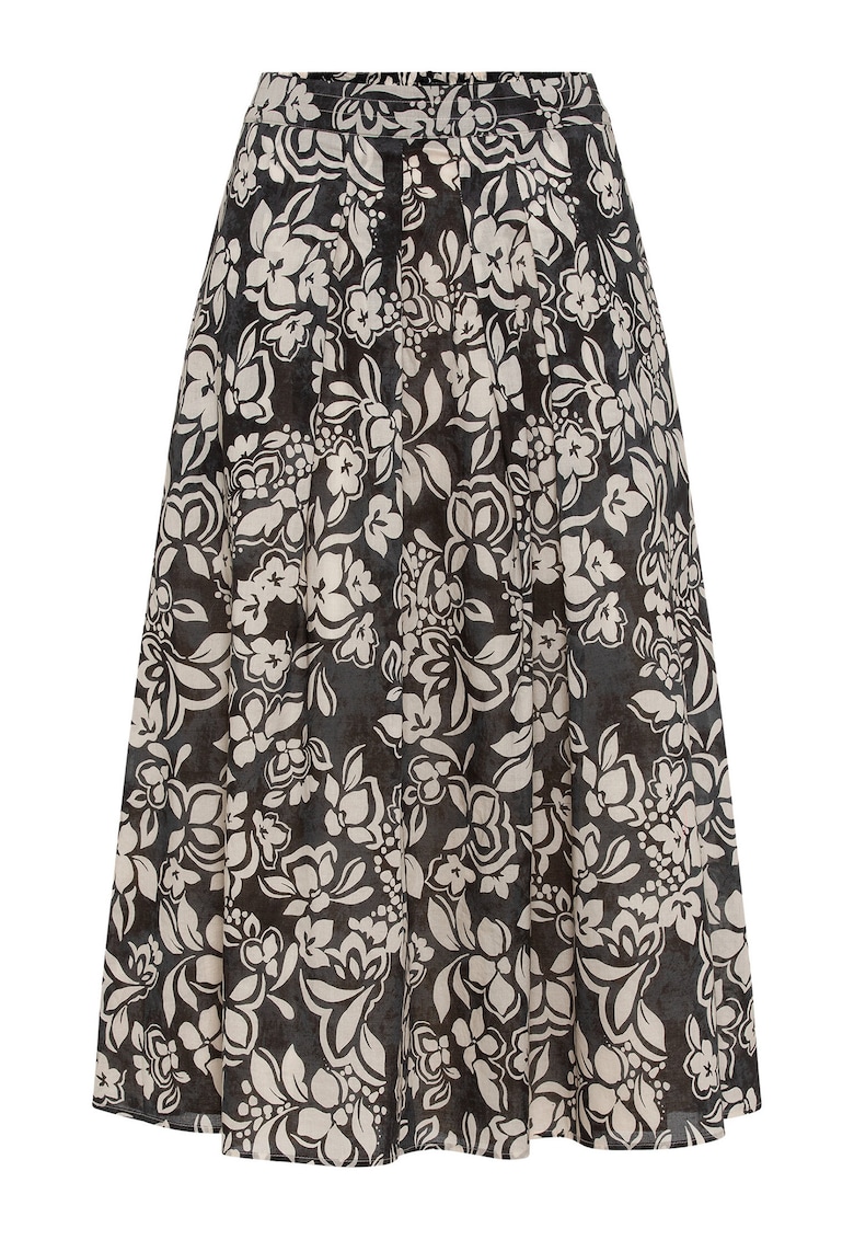 Fusta model OLSEN-16001506 - neagra - bumbac - Alb/Negru