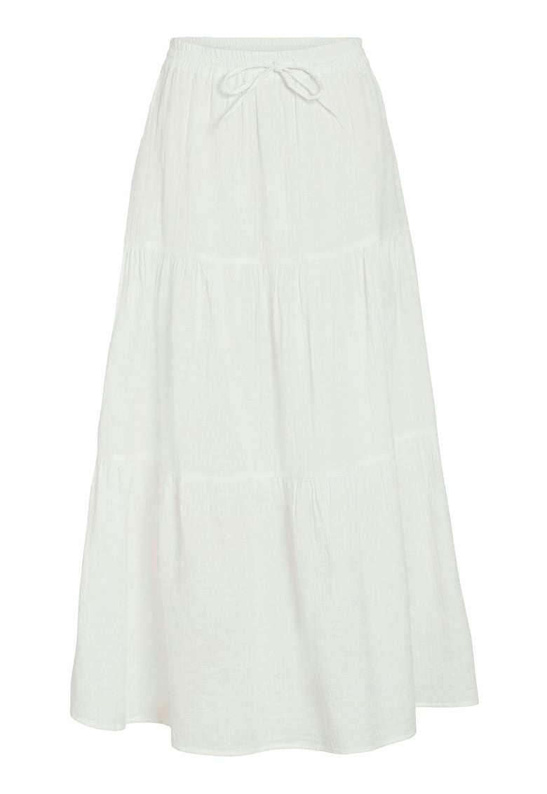 Fusta 100% bumbac organic - alb - Alb