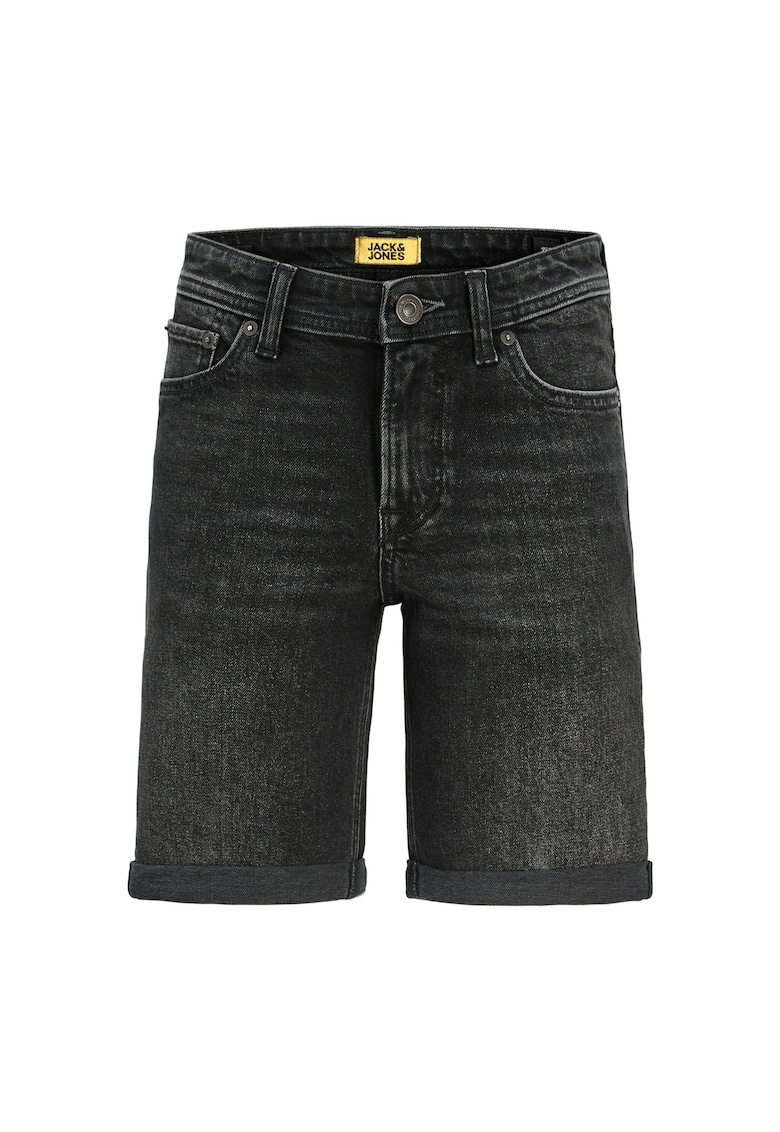 Pantaloni scurti din denim baieti Jack Jones Junior - 12269799 - Bumbac - Negru