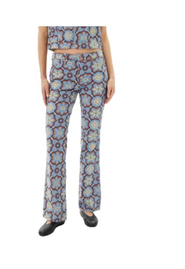 Pantaloni dama - sintetici - multicolor -