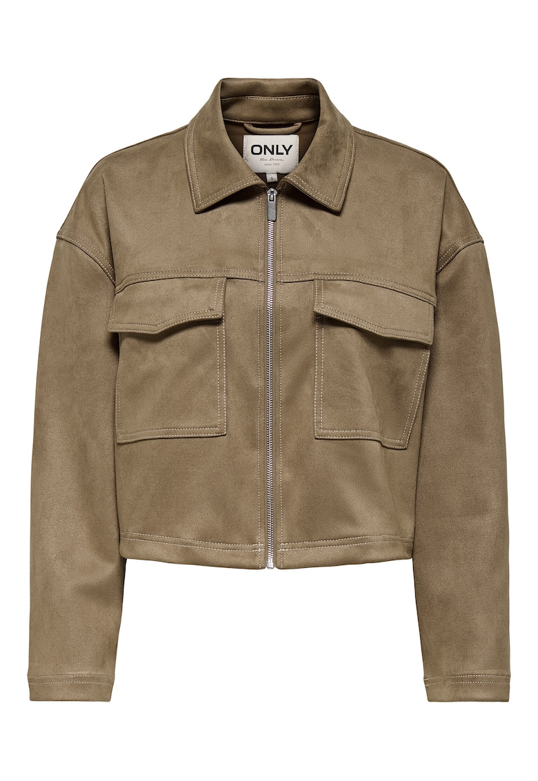 Geaca dama piele ecologica - maro