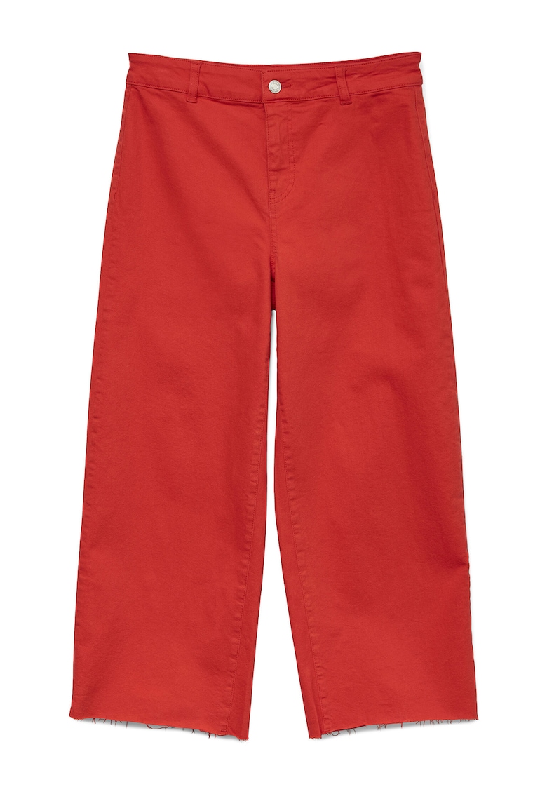 Pantaloni dama - 10307837 - rosu - bumbac - viscoza - elastan