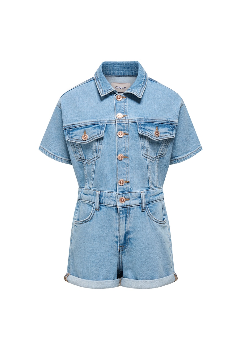 Salopeta pentru copii -  bumbac - albastru