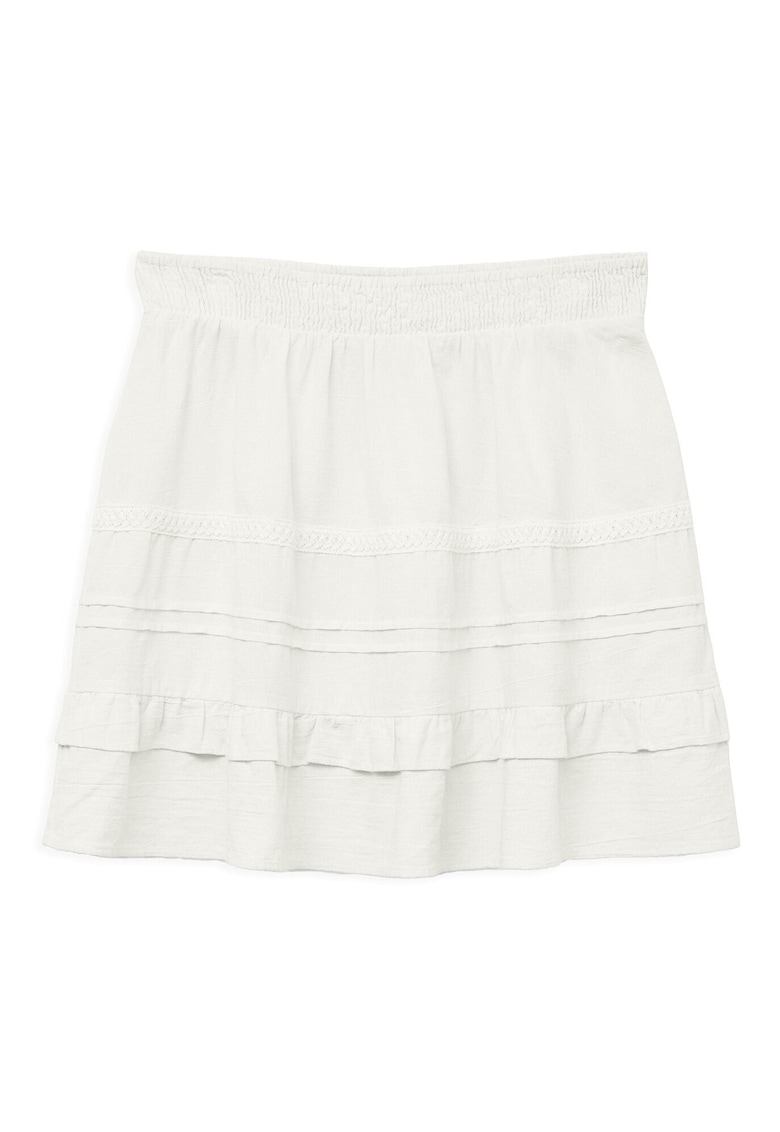 Fusta bumbac - alb - Alb