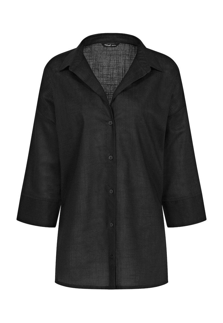 Camasa dama 10222569 - Bumbac -Negru