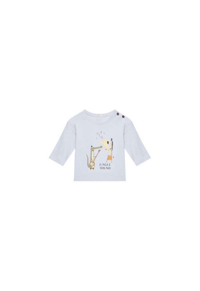 Bluza fete 3I9WA105Q - Bumbac organic - Albastru - Albastru