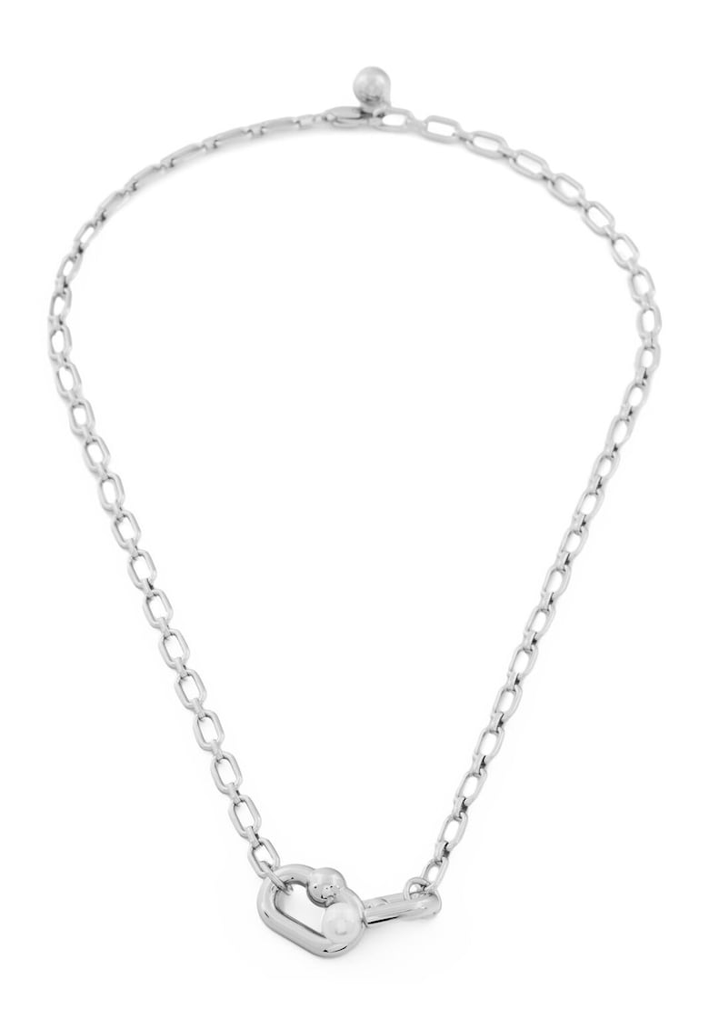 Colier dama argintiu - material plastic