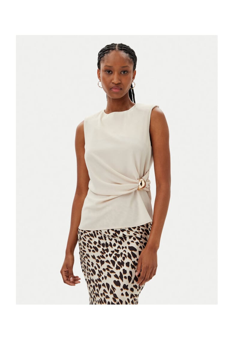 Bluza dama YM1004C - Poliester - Bej - Bej