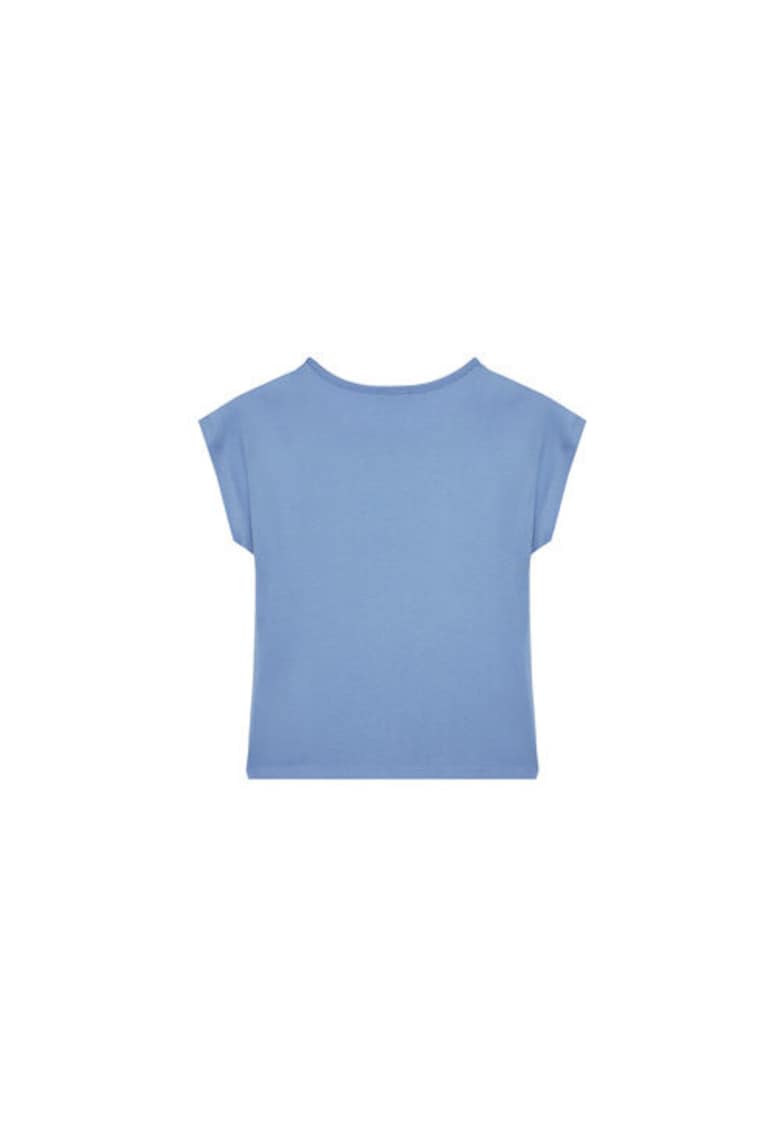 Tricou fete 3I1XC10P1 - Bumbac organic - Albastru - Albastru