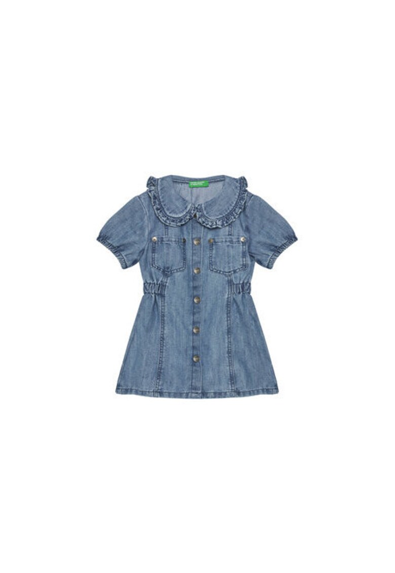 Rochie fete - 41DWGV029 901 - bumbac/poliester - albastru