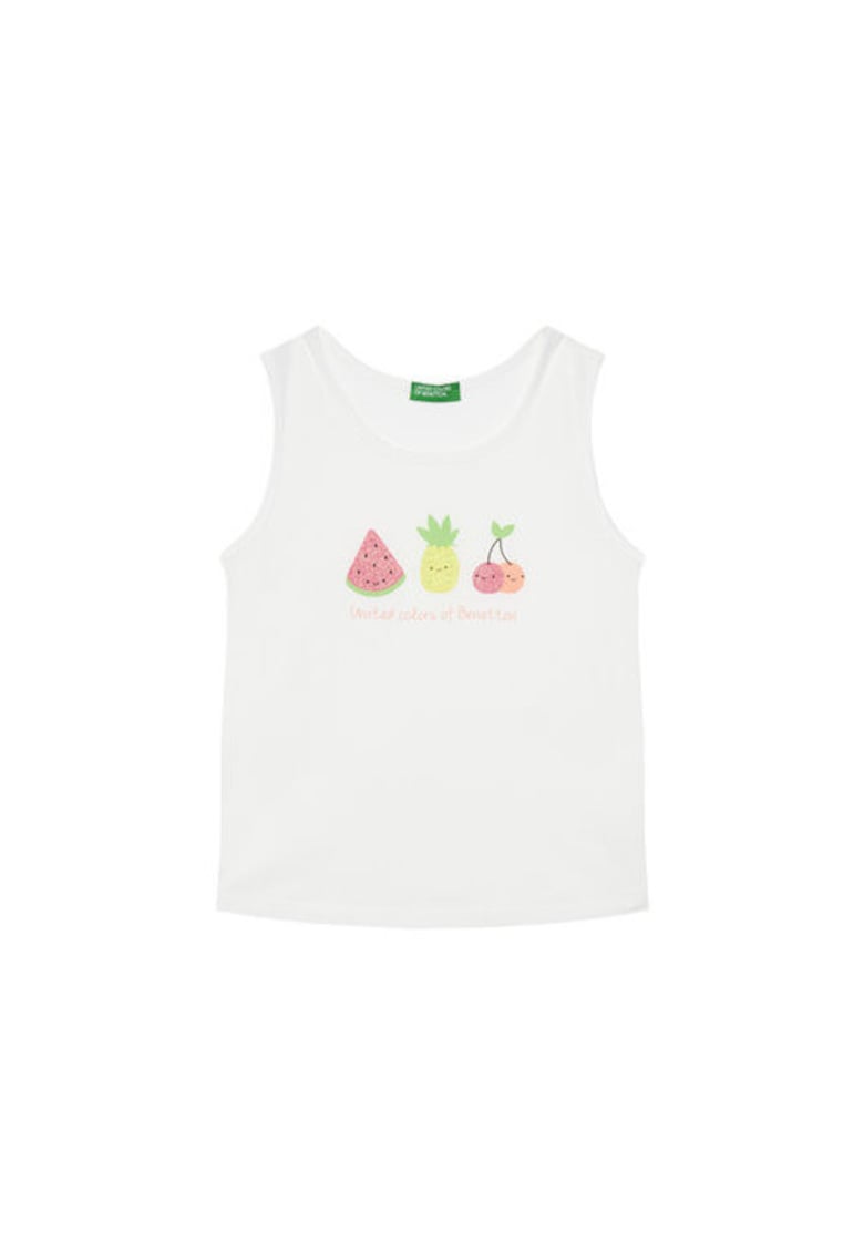 Top pentru fete  3I1XGH012 - Bumbac - Alb