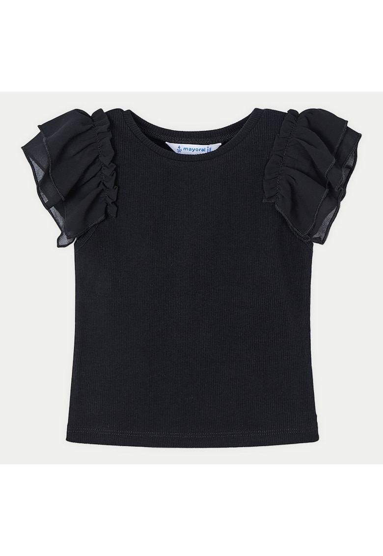Tricou fete 3013 - Bumbac/Poliester - Negru - Negru