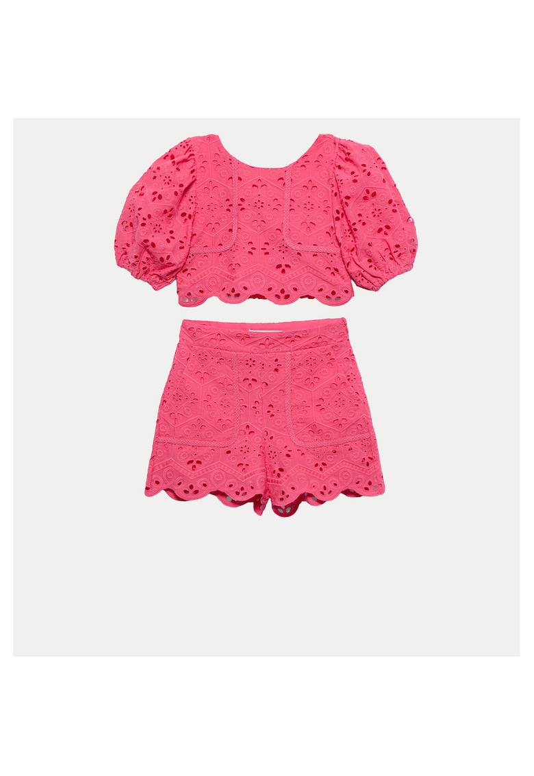 Compleu fete - bumbac - fucsia
